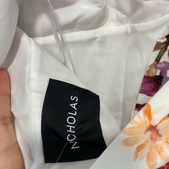 NICHOLAS Lucile Floral Corset Bra Dress in White - Picture 9 of 9